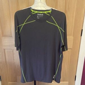 Reebok Charcoal and Lime Performance Tee
